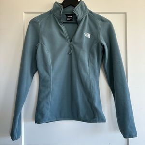 The North Face Lightweight Fleece Quarter Zip Light Blue Size XS